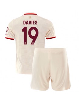 Bayern Munich Alphonso Davies #19 Ausweichtrikot für Kinder 2024-25 Kurzarm (+ Kurze Hosen)